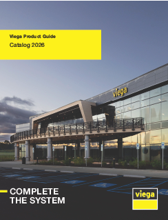 Viega 2026 product catalog with plumbing systems, fittings, and technical specifications