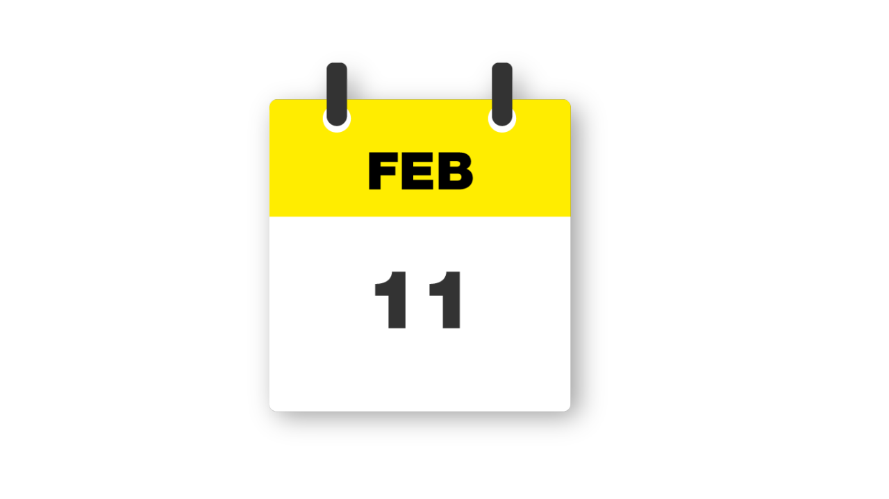 Icon of a calendar for Feb 11th