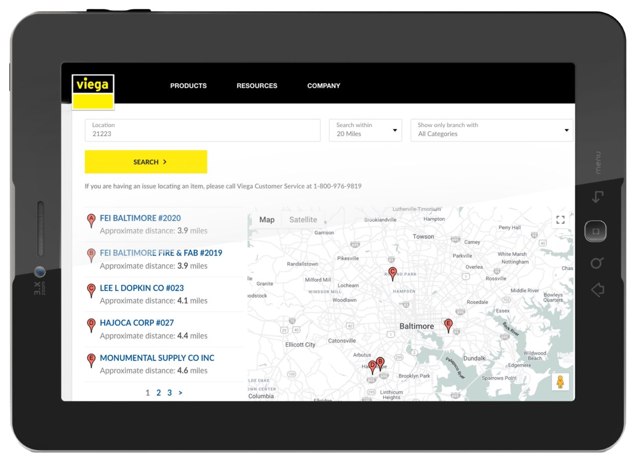 dealer locator screenshot
