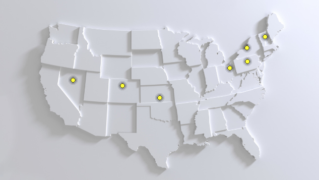 USA Map Viega Locations