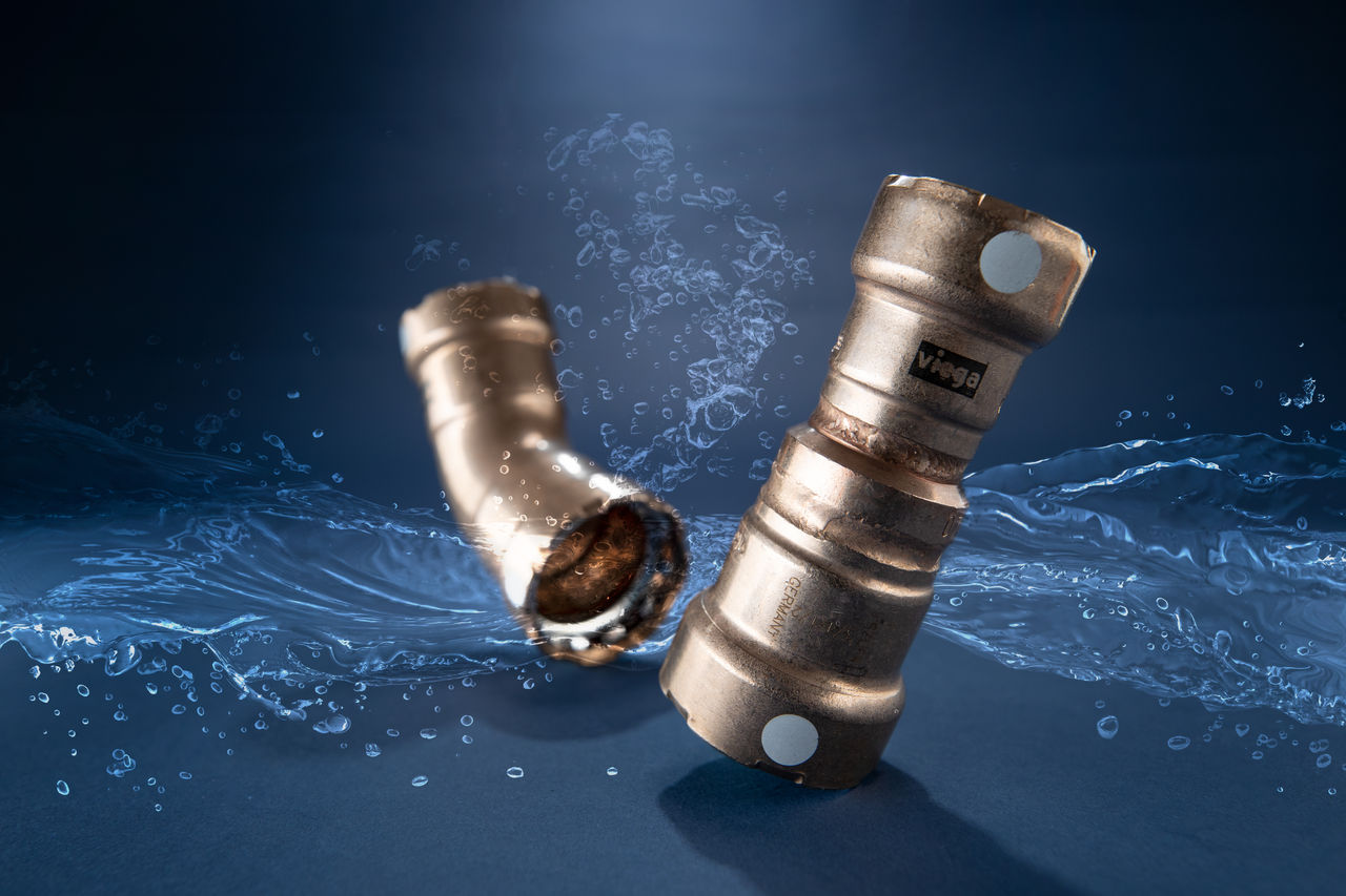 Viega products with water background
